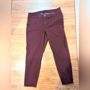 Maurices Rust Orange/Brown Stretchy Skinny Jeans